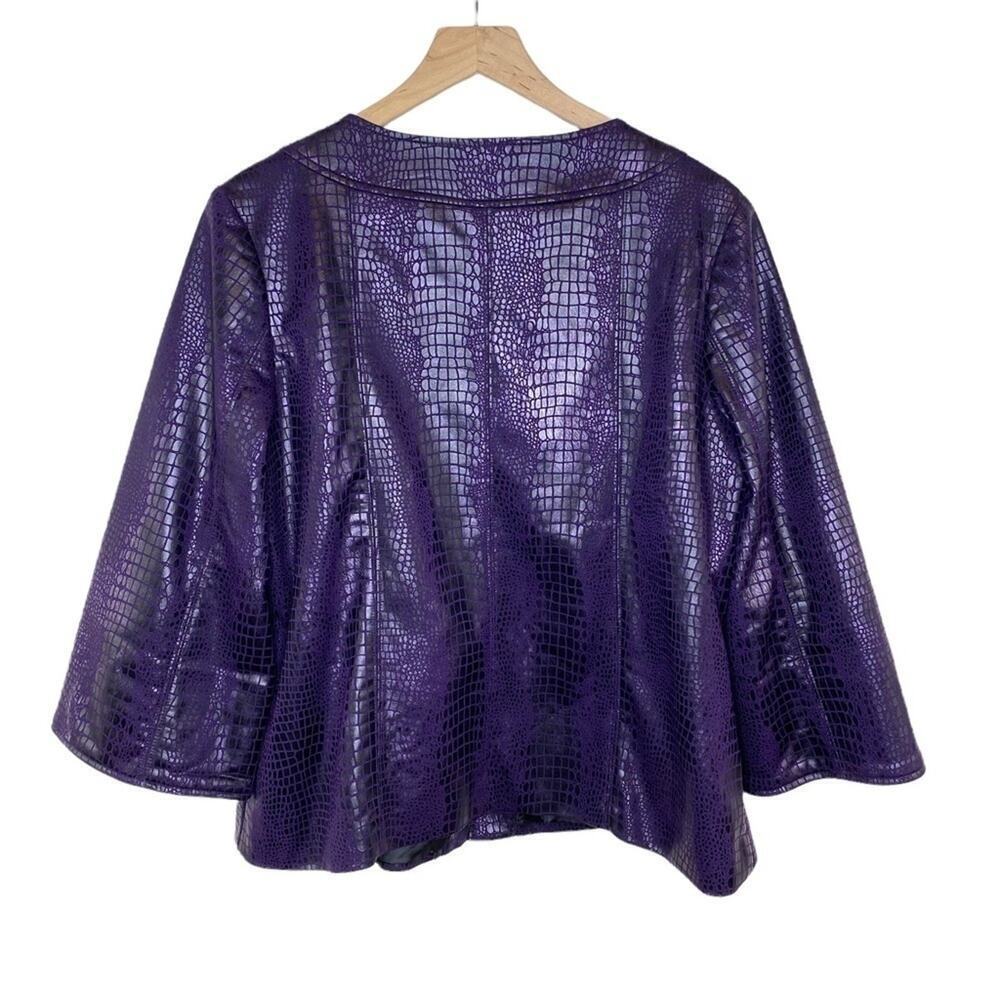 Susan Graver Women’s Faux Snakeskin Blazer Size Medium New With Tags - Picture 4 of 8